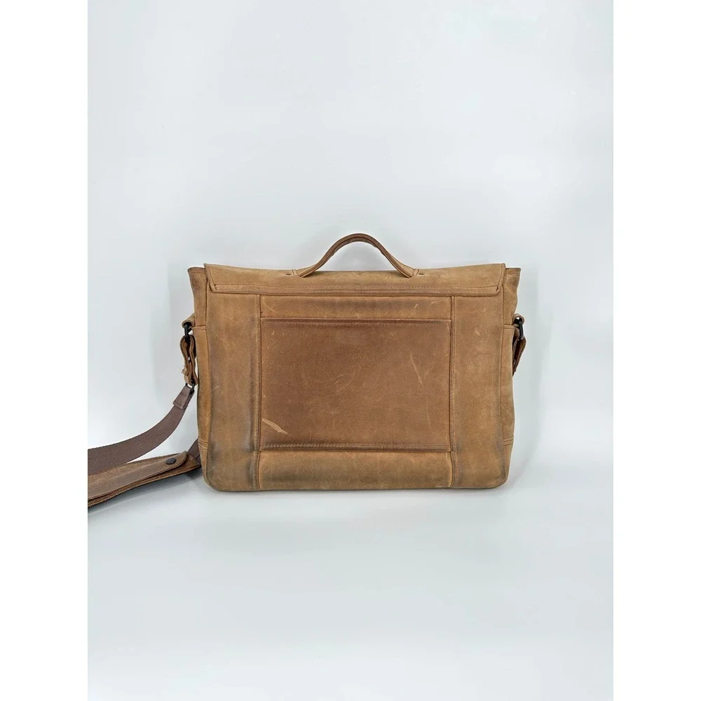 WaterField Designs Executive Leather Messenger Bag Grizzly Brown Laptop Satchel